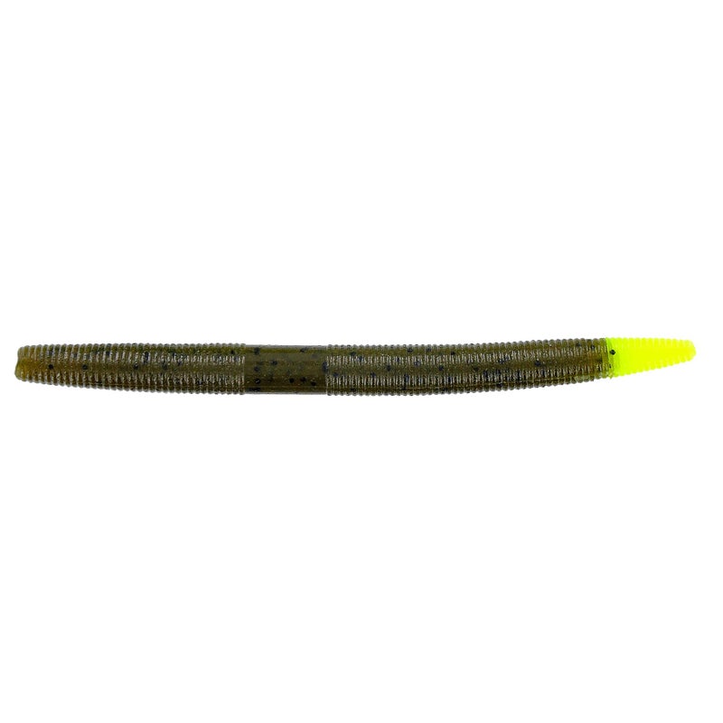 Yamamoto 5' SENKO GREEN PUMPKIN PEPPER W/ CHARTREUSE TAIL (10 PACK)